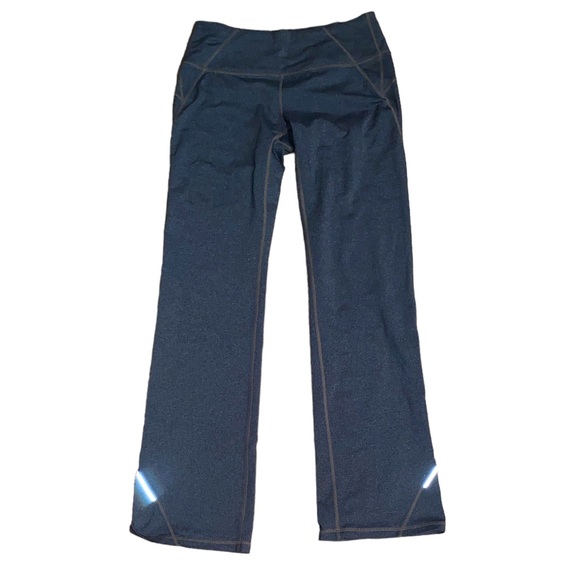 Athleta Power Kick Gray Flared Yoga Pants Leggings - S - Picture 2 of 11